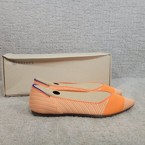 ROTHY'S The Point Womens Size 8.5 Sherbet Flat Ballet Slip On Pointed Toe Shoes - Picture 4 of 11